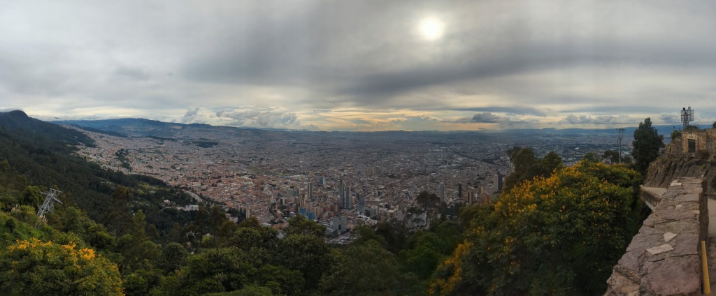 Overlooking Bogotá from Mount Monserrate