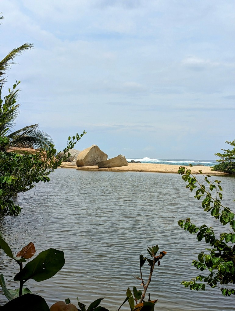 A random beach along our trek.  This pic was taken from the path.